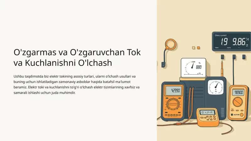 Elektr tok va kuchlanishni o'lchash 1