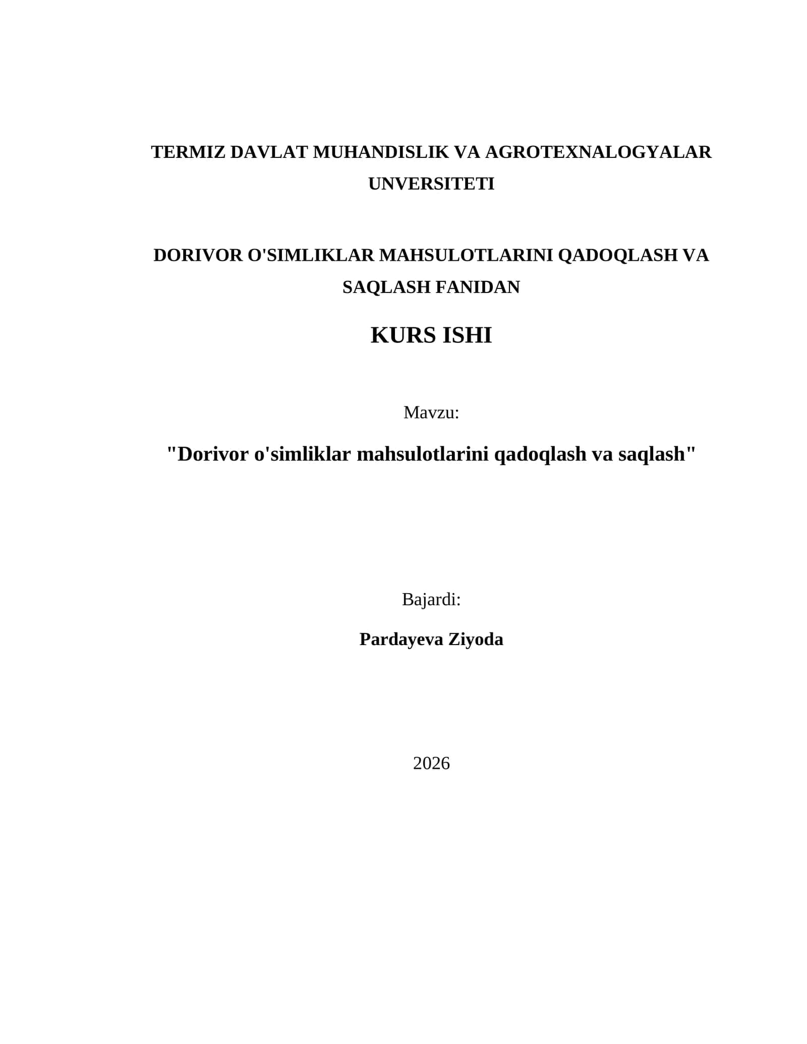 Dorivor o'simliklar mahsulotlarini qadoqlash va saqlash 1