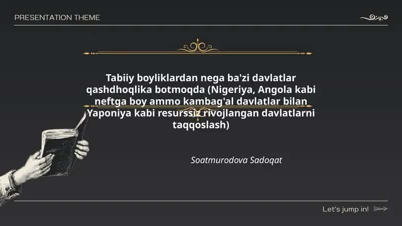 Tabiiy boyliklardan nega ba'zi davlatlar qashdhoqlika botmoqda 1