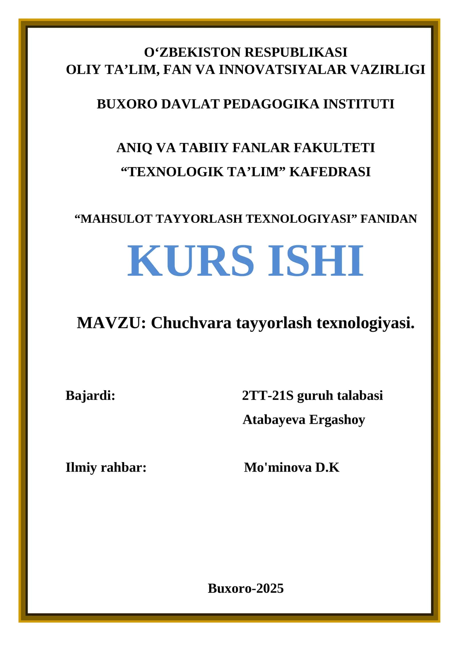 Chuchvara tayyorlash texnologiyasi 1
