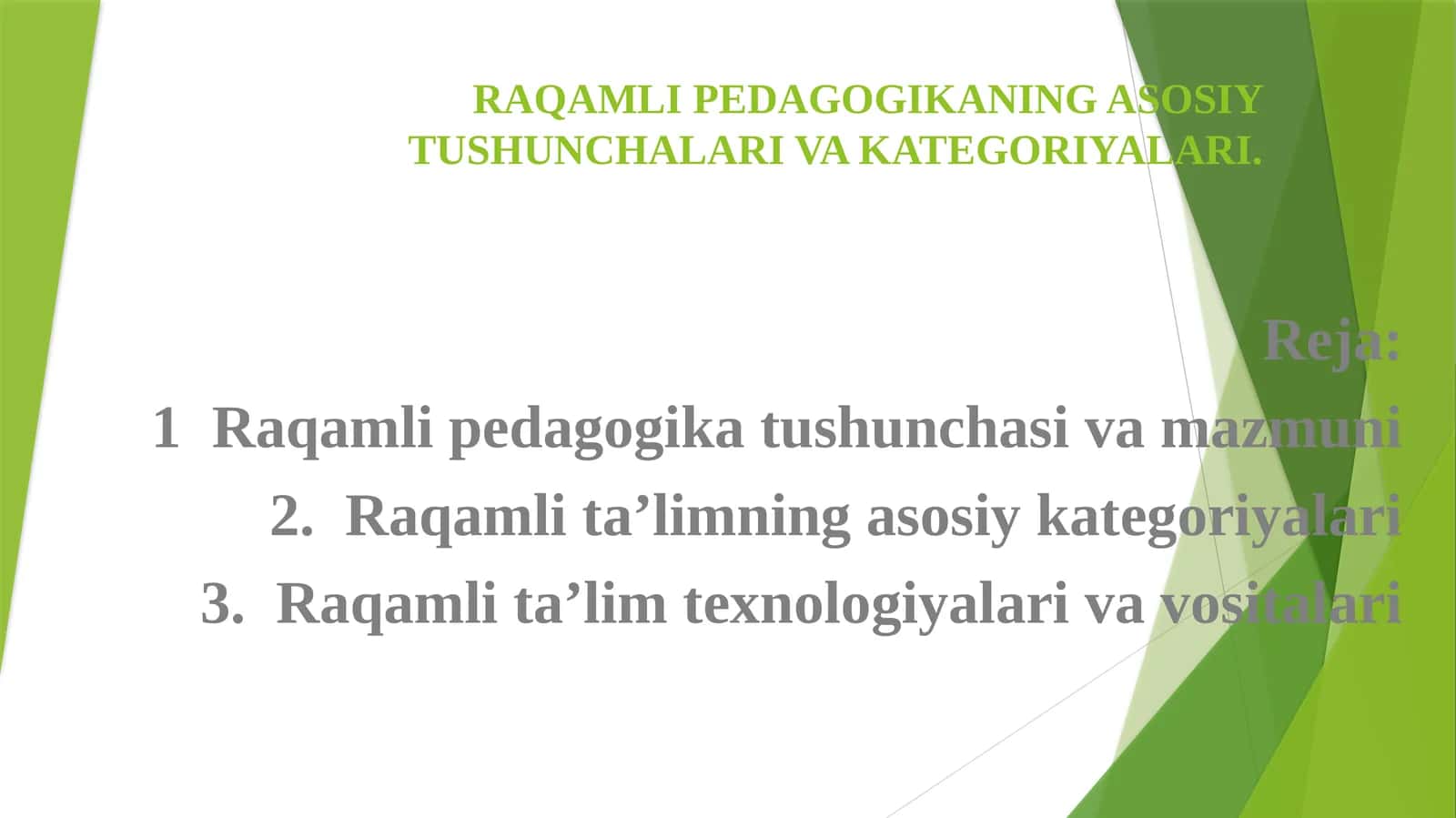 RAQAMLI PEDAGOGIKANING ASOSIY TUSHUNCHALARI VA KATEGORIYALARI 1