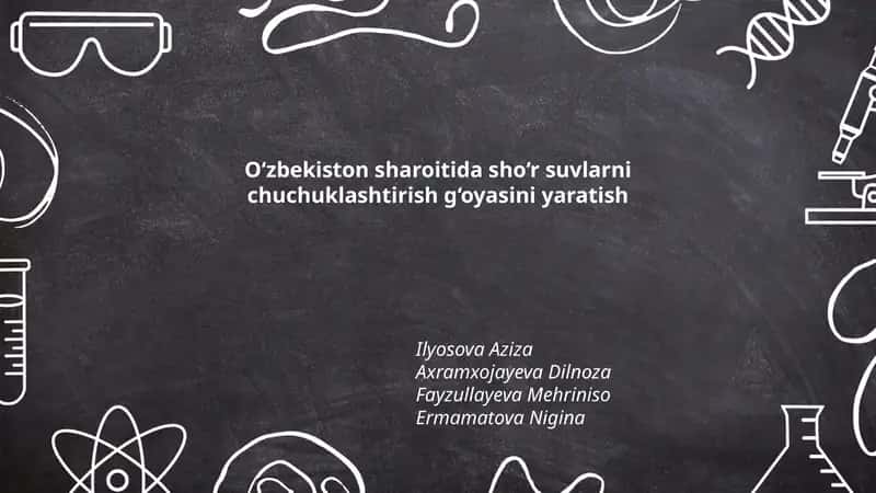 O‘zbekiston sharoitida sho‘r suvlarni chuchuklashtirish g‘oyasini yaratish 1