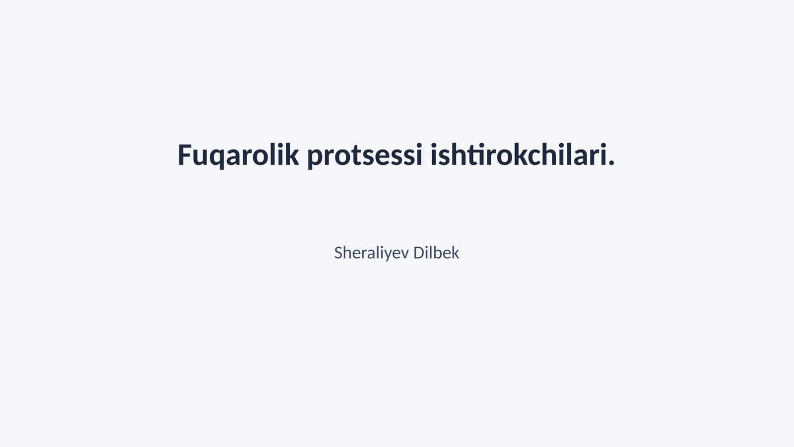 Fuqarolik protsessi ishtirokchilari 1