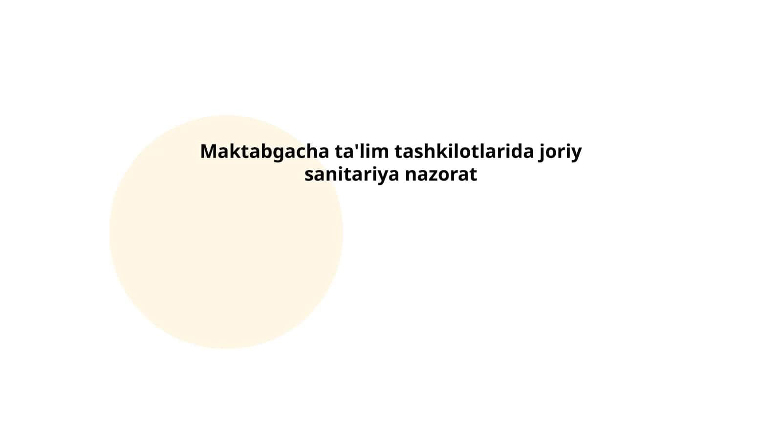 Maktabgacha ta'lim tashkilotlarida joriy sanitariya nazorat 1
