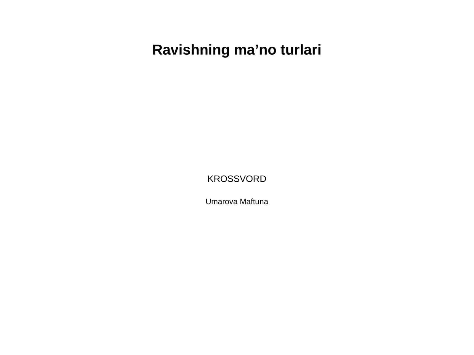 Ravishning maʼno turlari 1