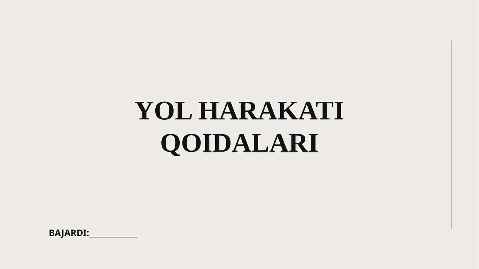 YHT transport xavfsizligini ta'minlash qoidalari 1