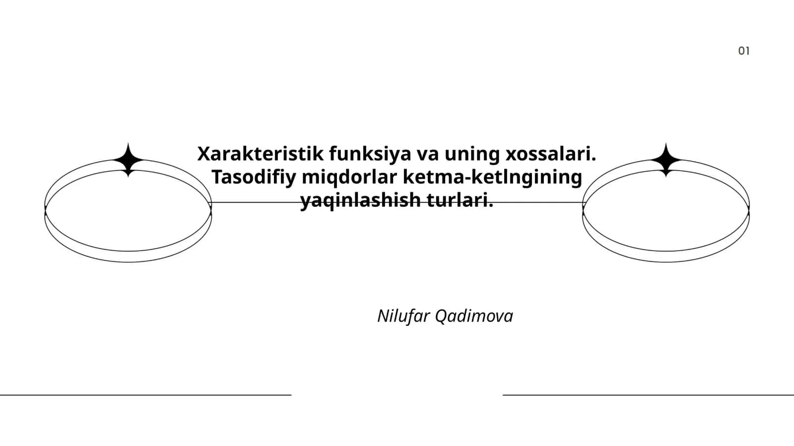 Xarakteristik funksiya va uning xossalari 1