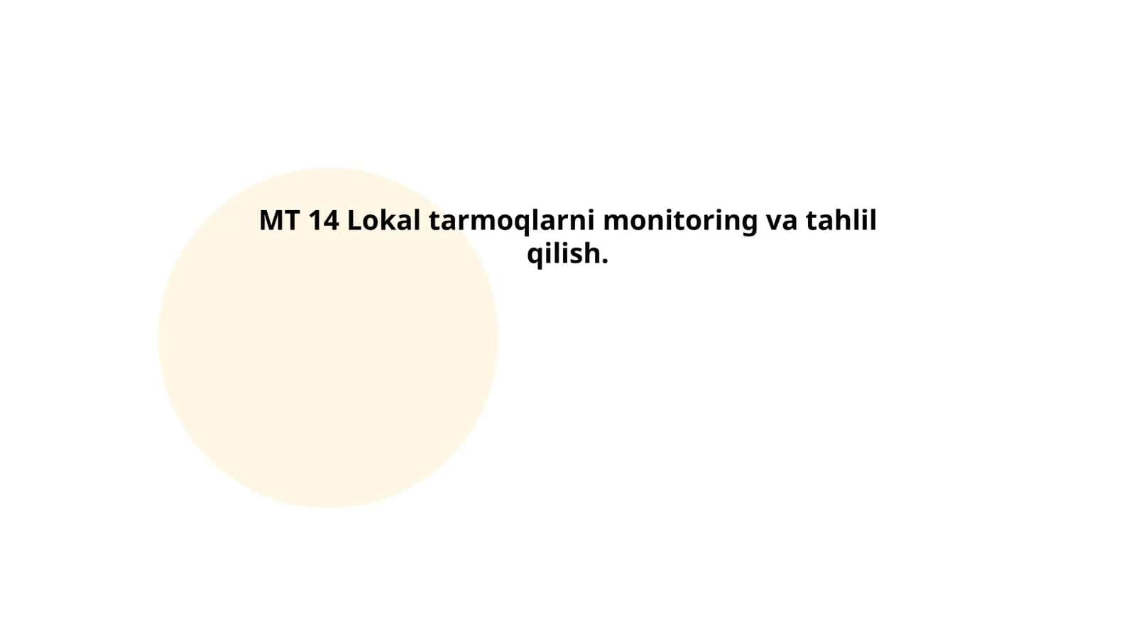 Lokal tarmoqlarni monitoring va tahlil qilish 1