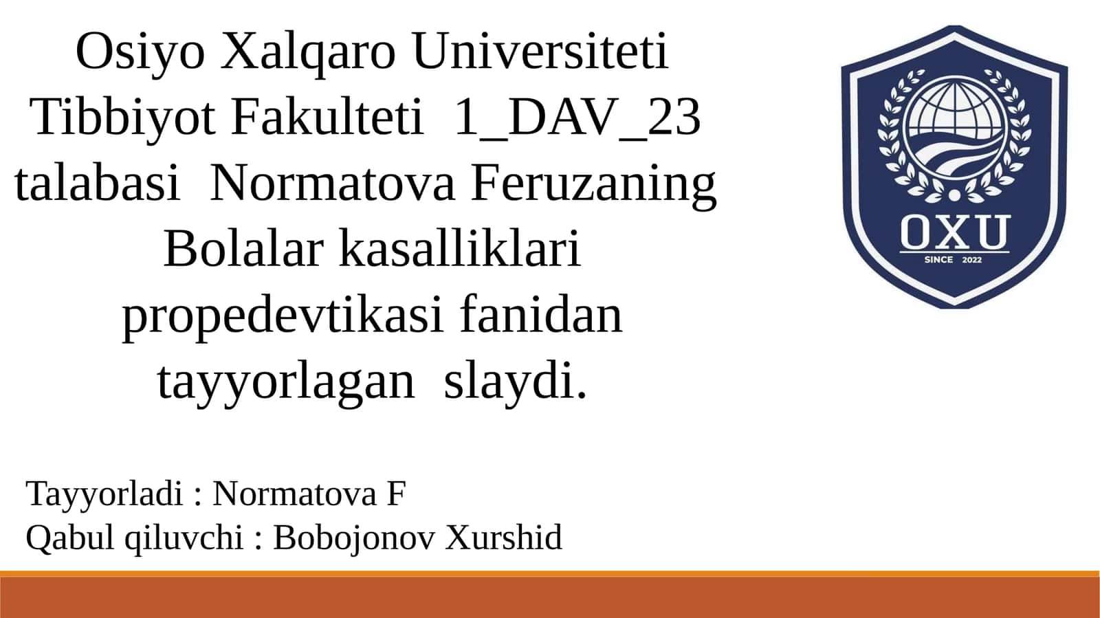 Bolalarda uzoq muddatli subfebrilitet tariflari va ulardagi holatlar haqida ma'lumotlar 1