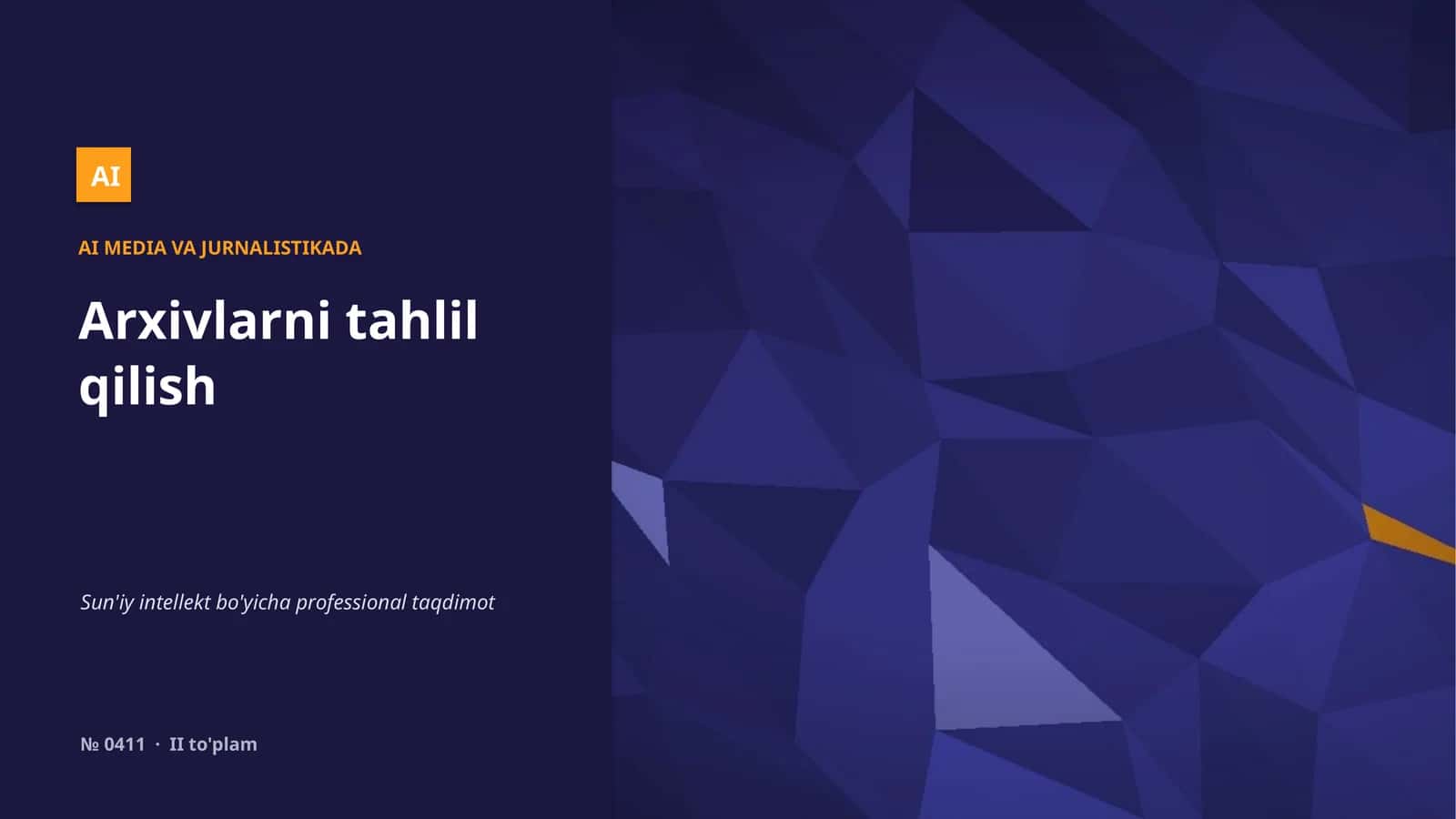 Arxivlarni tahlil qilish 1