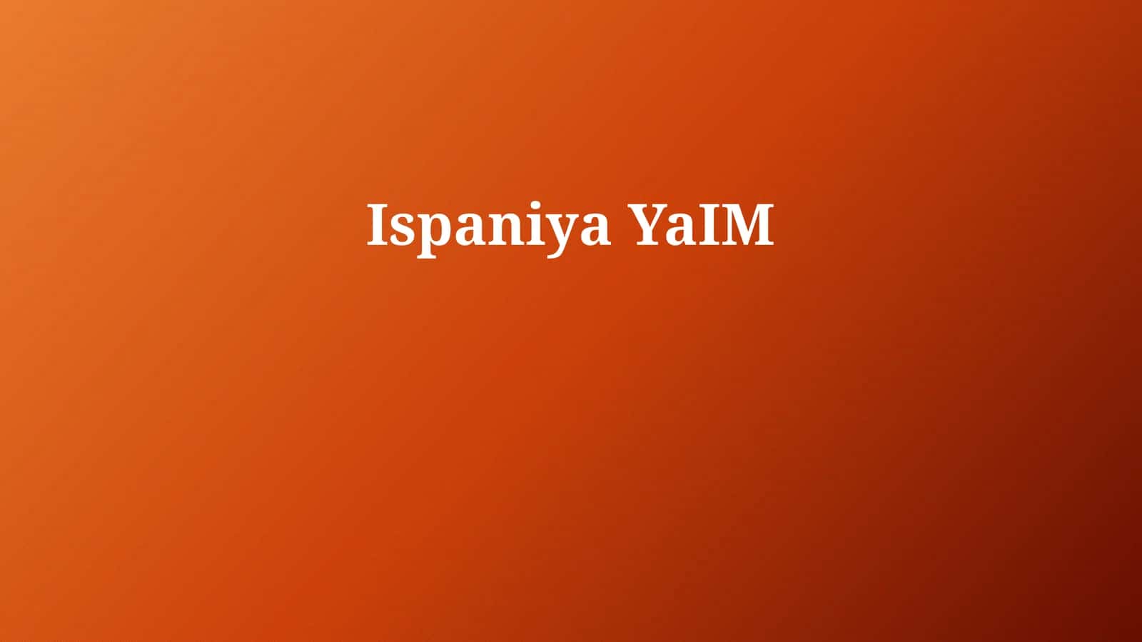 Ispaniya YaIM 1