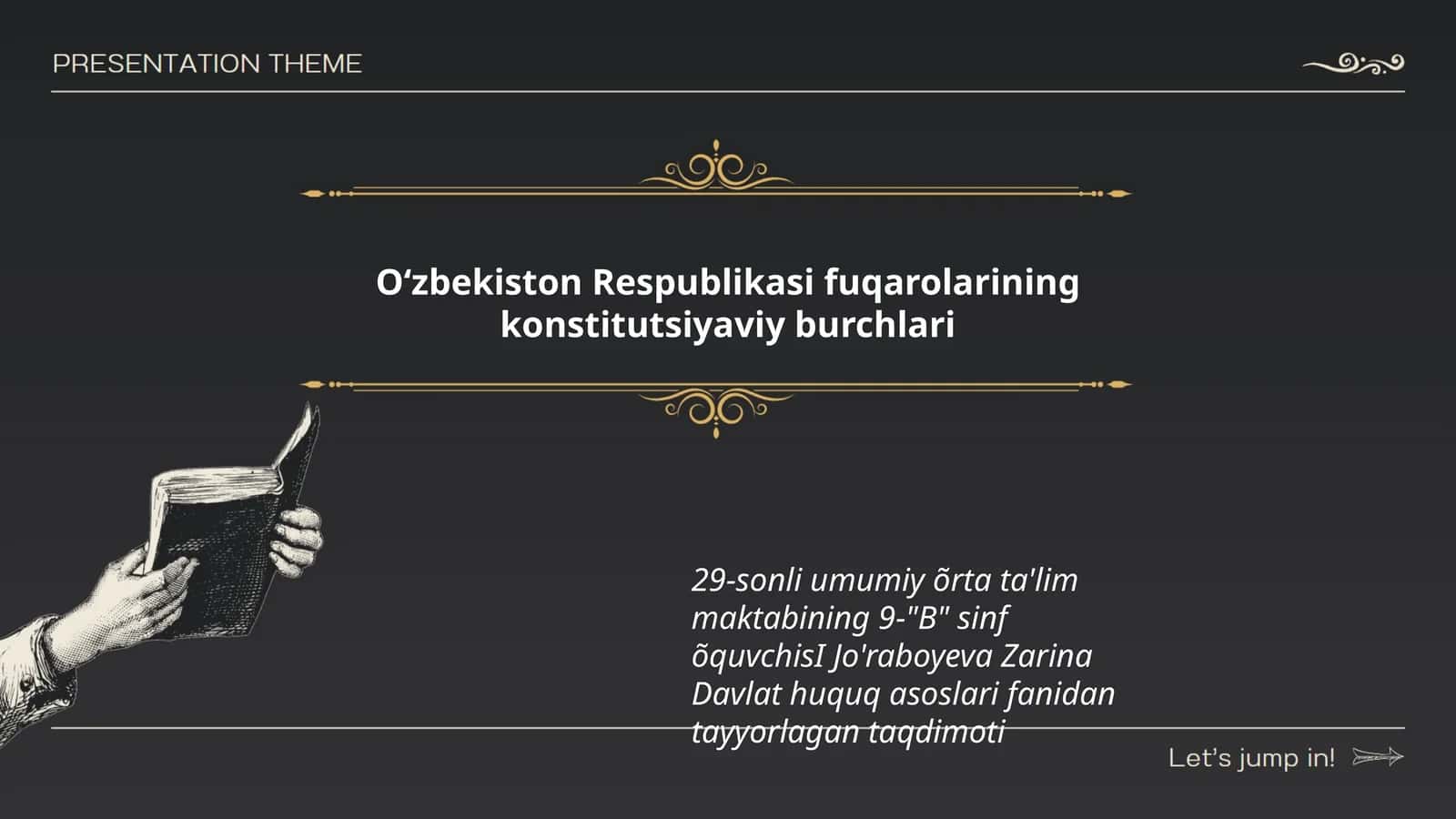 Oʻzbekiston Respublikasi fuqarolarining konstitutsiyaviy burchlari 1