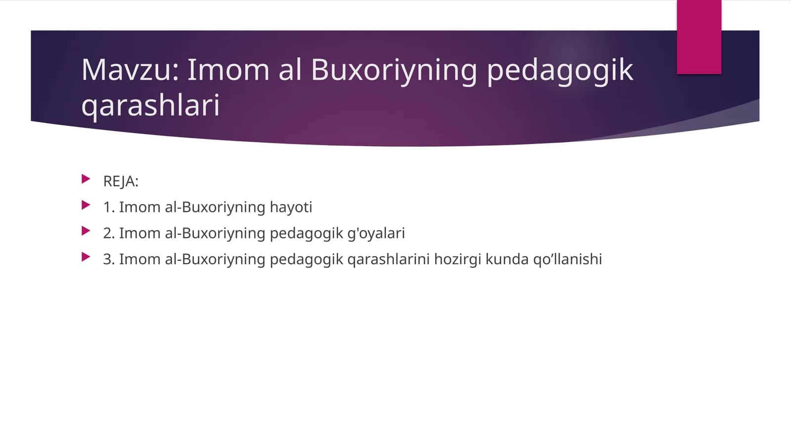 ImomalBuxoriyningpedagogikqarashlari 1