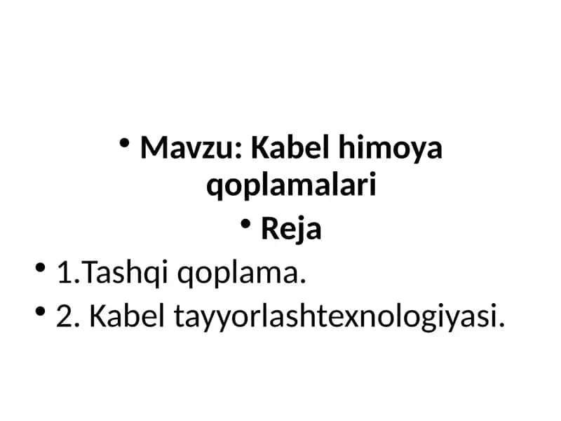 Kabel himoyaqoplamalari 1