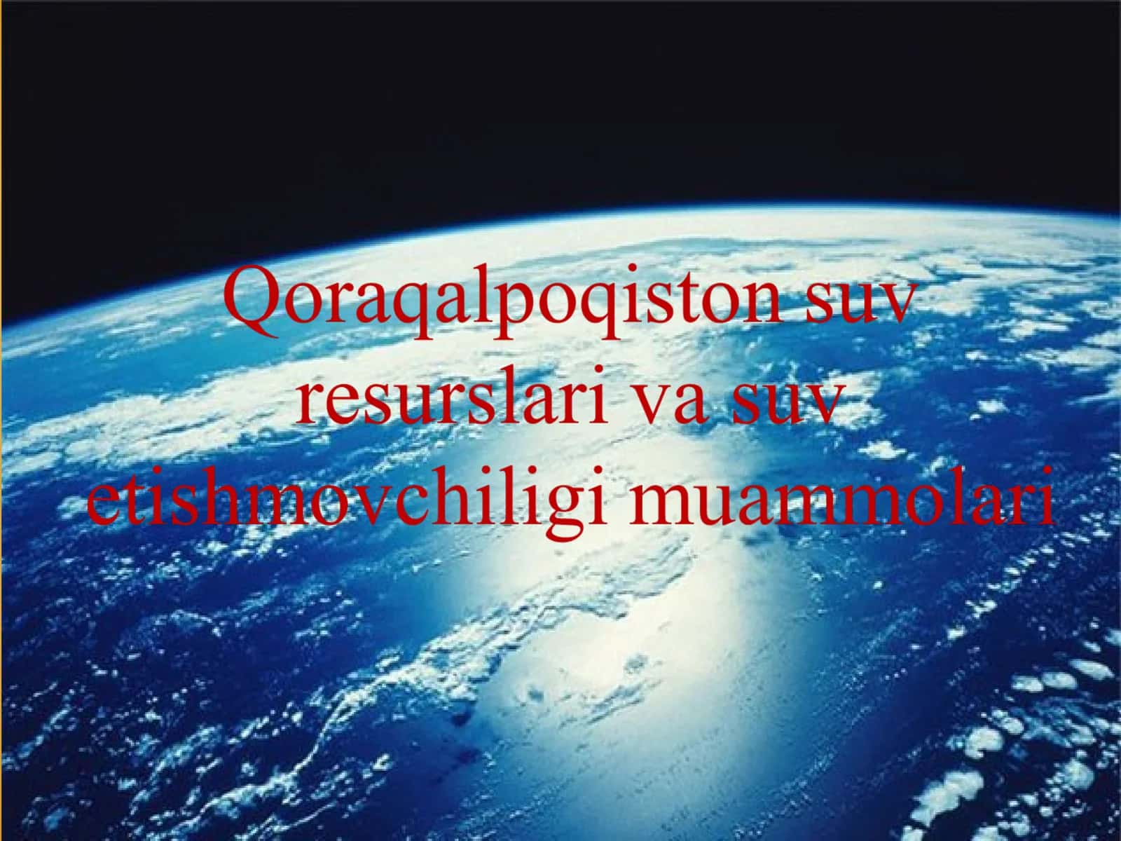 Gidrosfera ekologiyası haqida tushuncha 1