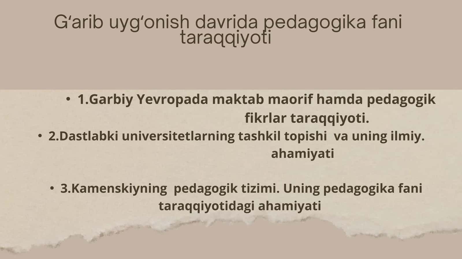 Gʻarib uygʻonish davrida pedagogika fani taraqqiyoti 1