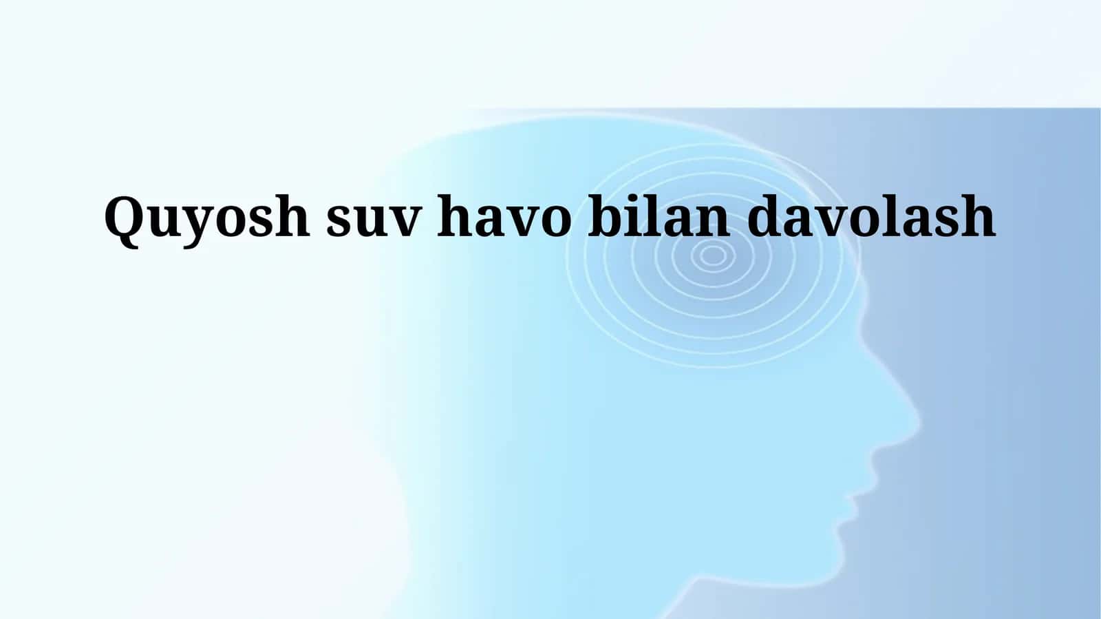 Quyosh suv havo bilan davolash 1
