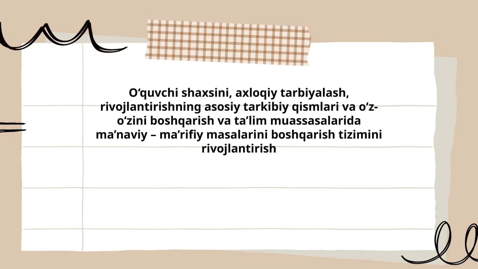 O‘quvchi shaxsini, axloqiy tarbiyalash, rivojlantirish tizimi 1