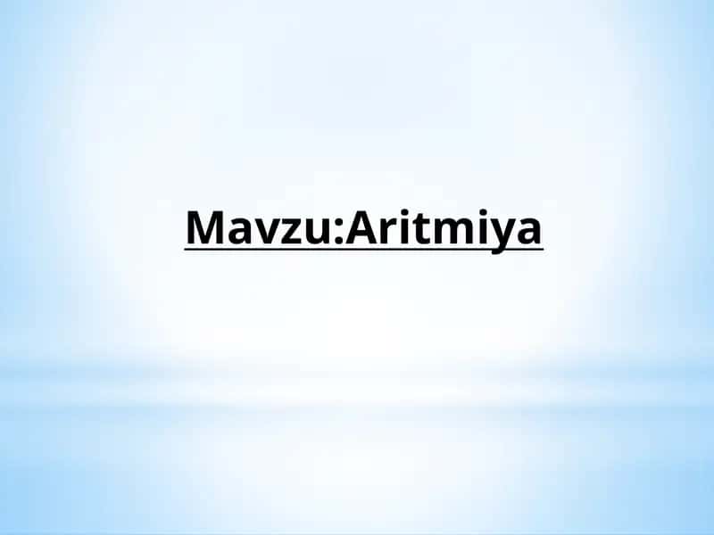 Aritmiya 1