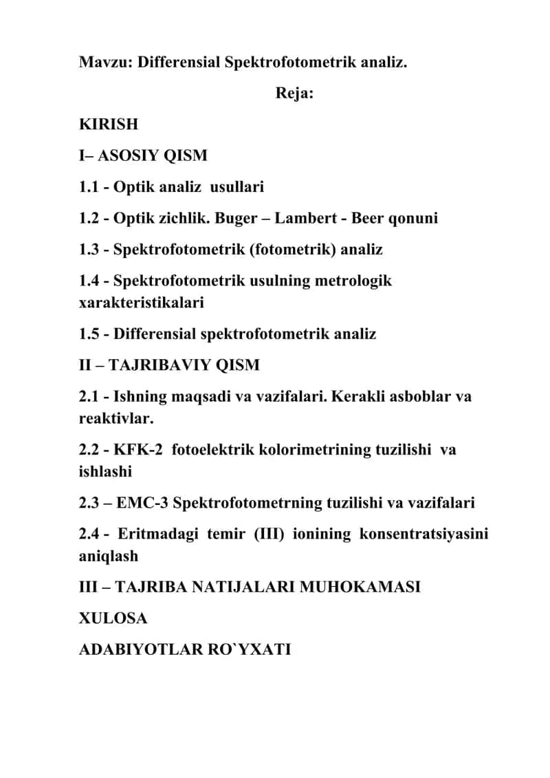 Differensial Spektrofotometrik analiz 1