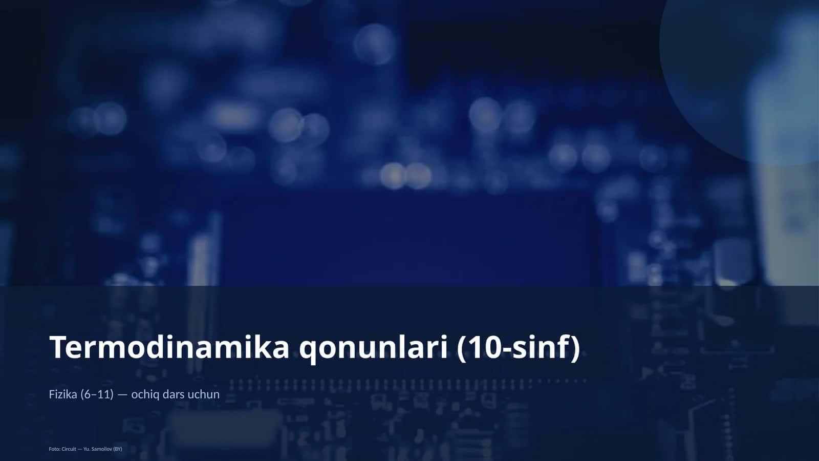 Termodinamika qonunlari (10-sinf) 1