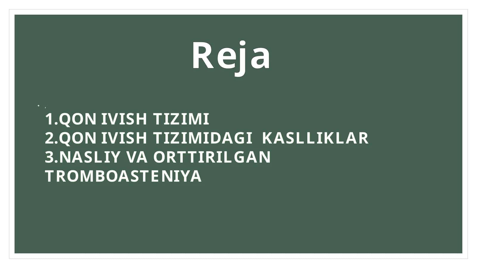 Qon ivish tizimi 1