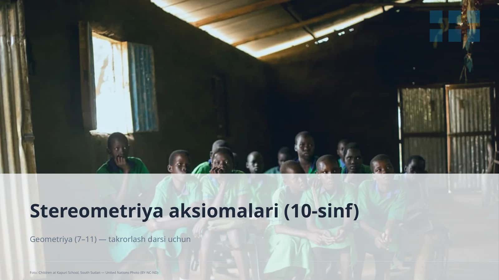 Stereometriya aksiomalari (10-sinf) 1