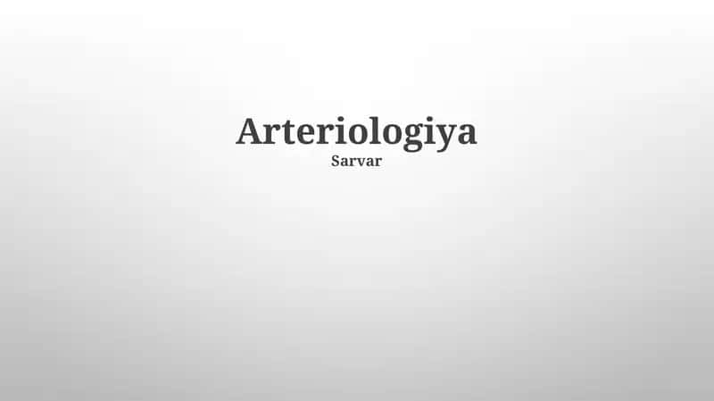 Arteriologiya 1