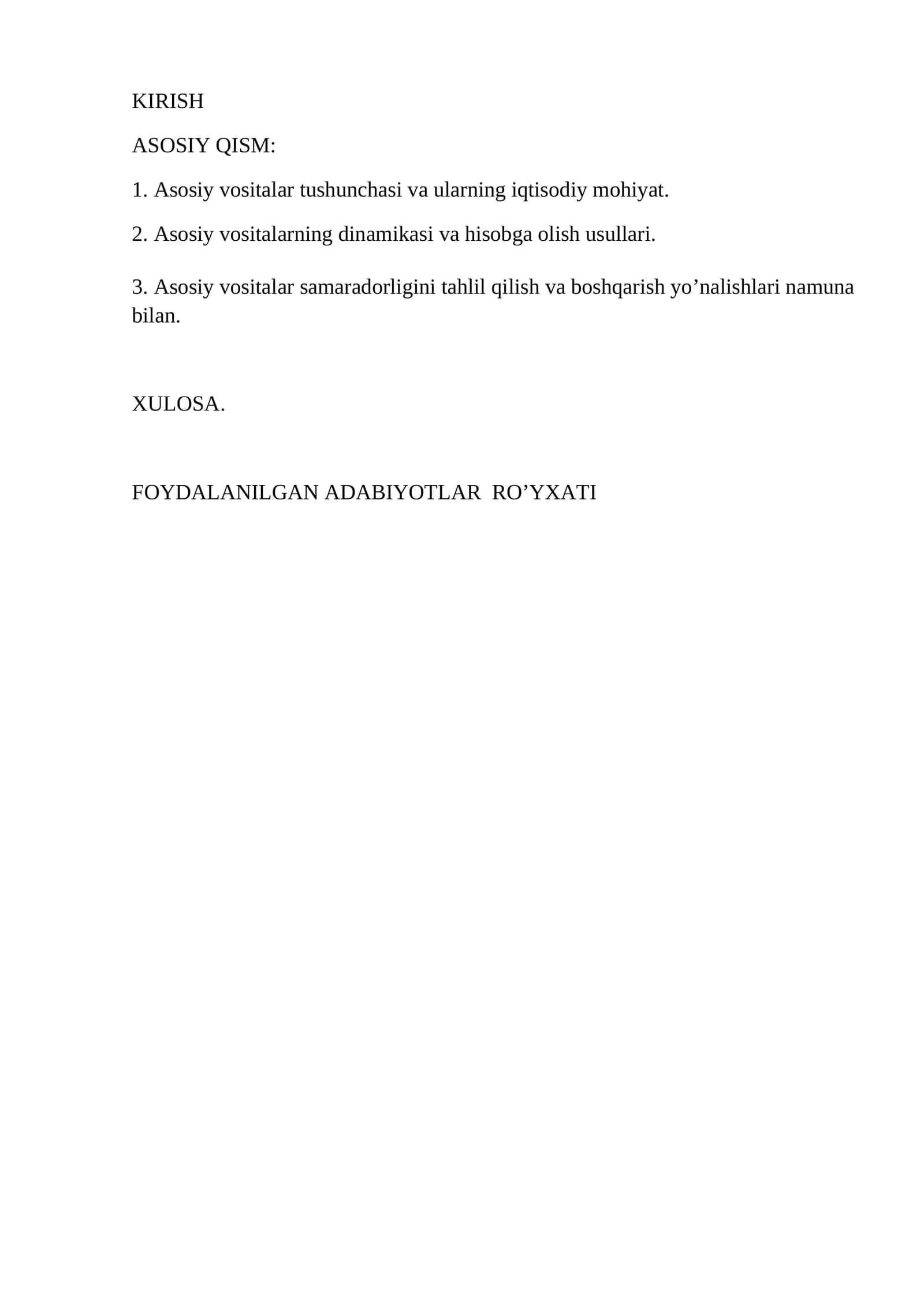 Asosiy vositalar 1