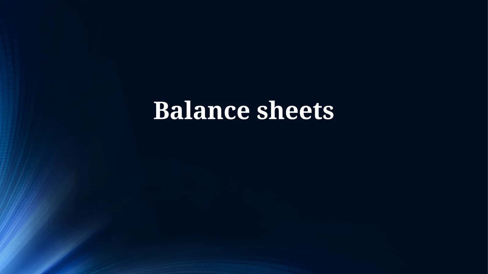 Balancesheets 1