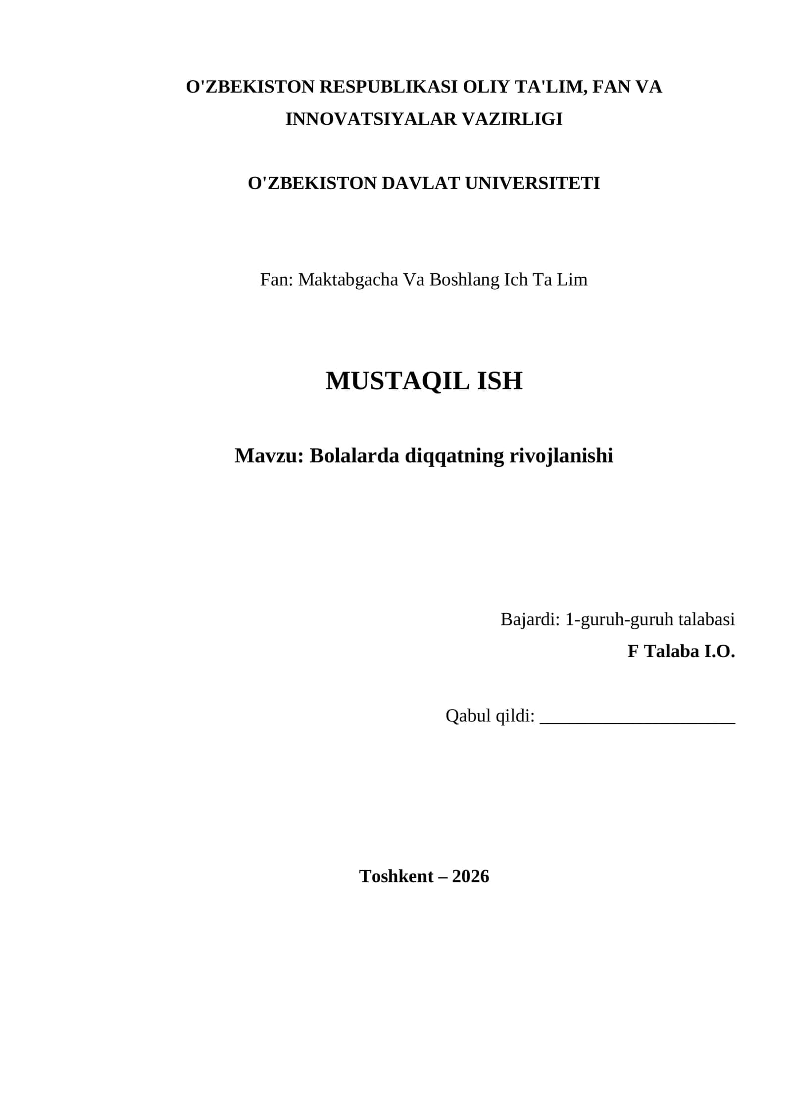 Bolalarda diqqatning rivojlanishi 1