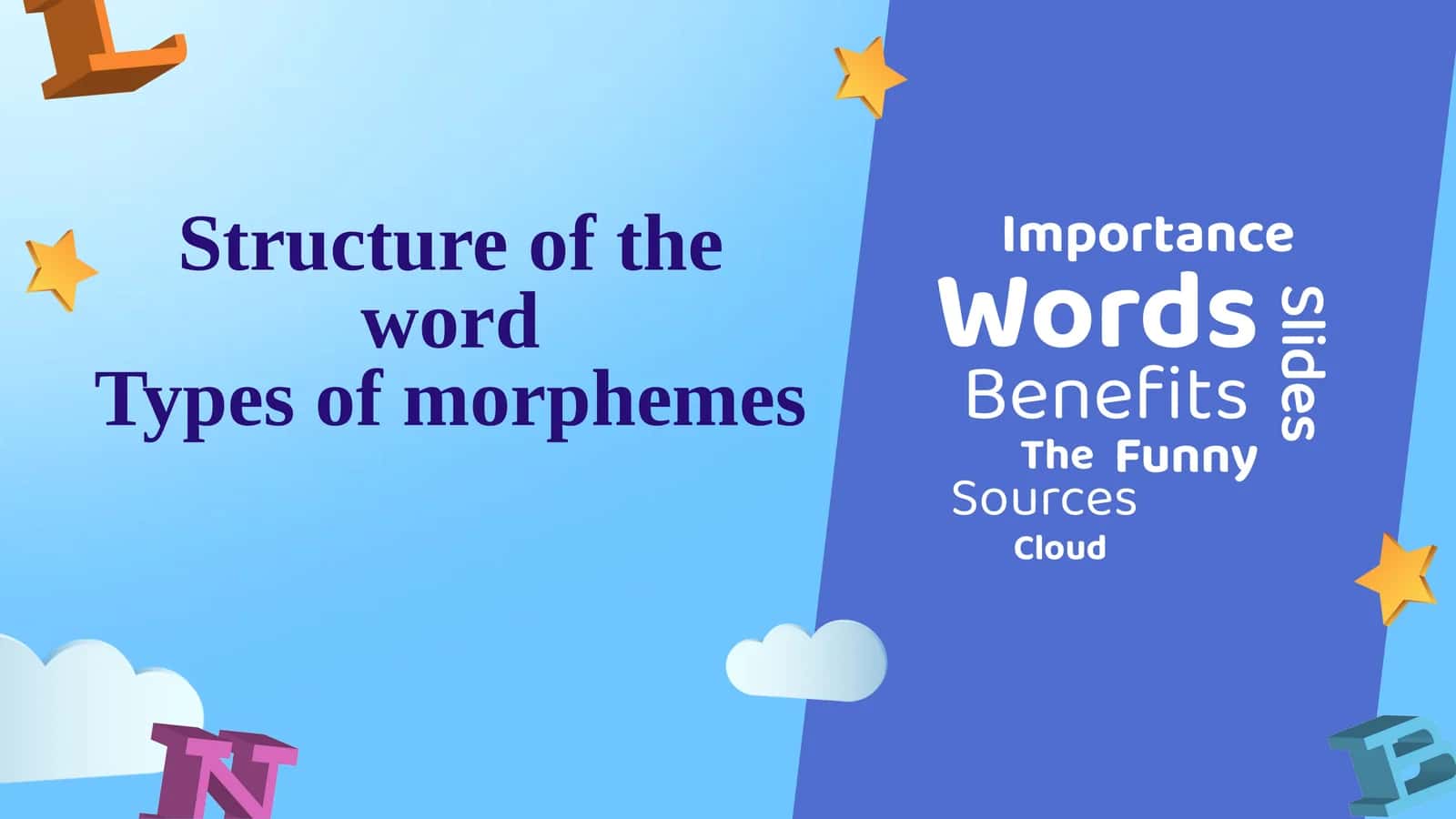 Morpheme as the important component of word structure 1