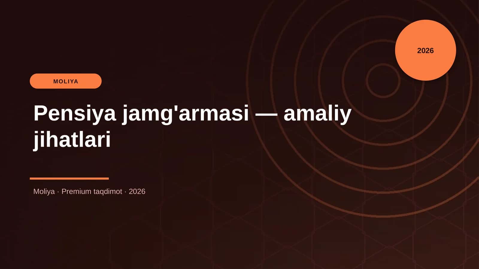 Pensiya jamg'armasi — amaliy jihatlari 1