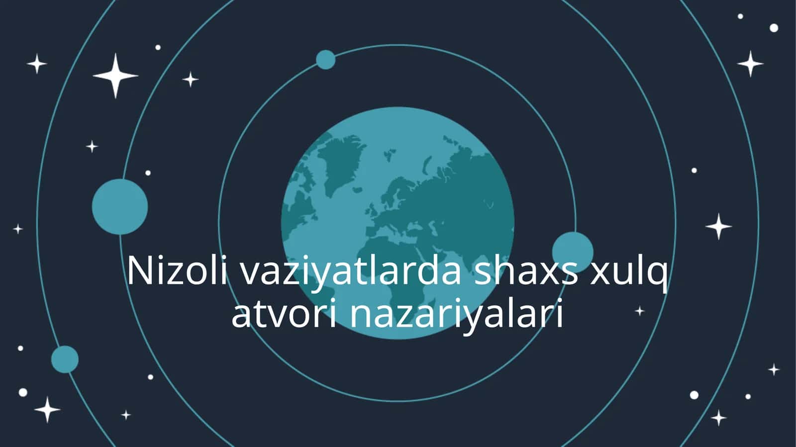 Nizoli vaziyatlarda shaxs xulq atvori nazariyalari 1