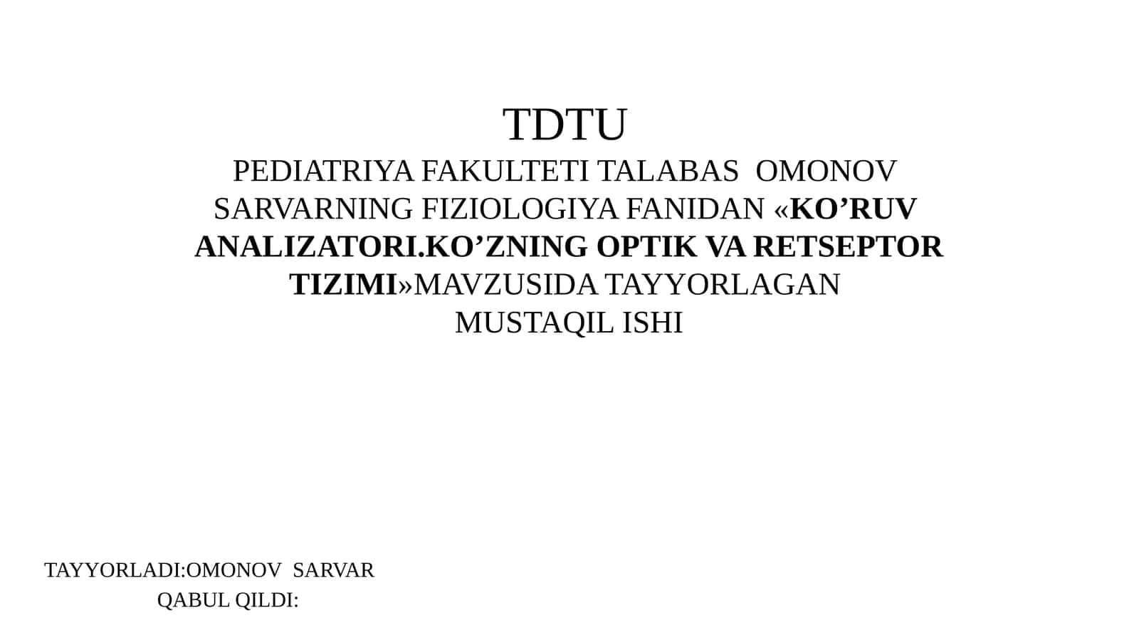 Koʻrish analizatori 1