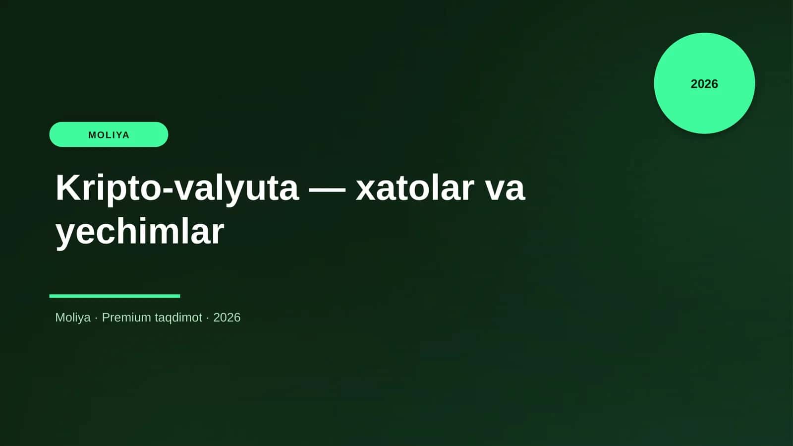 Kripto-valyuta — xatolar va yechimlar 1