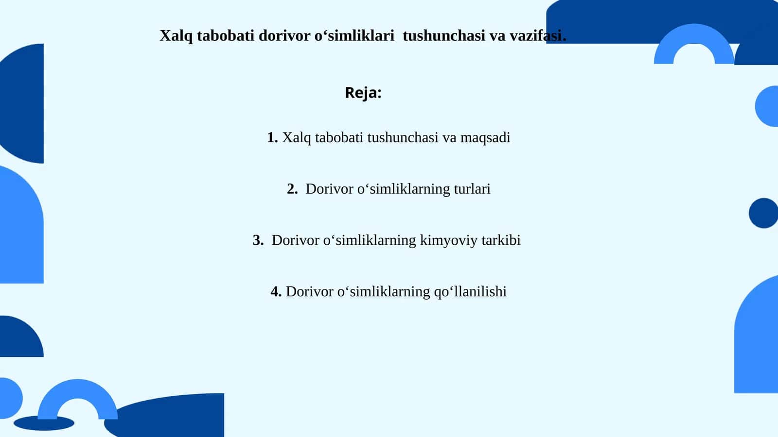 Xalq tabobati dorivoro‘simliklar tushunchasi va vazifasi 1