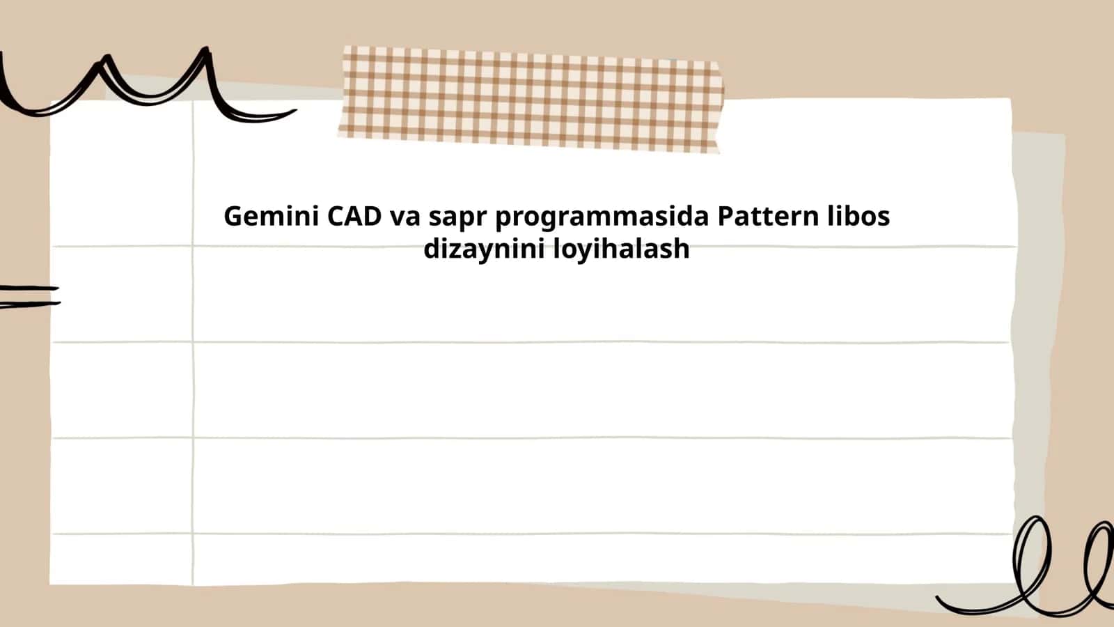 Gemini CAD va sapr programmasida Pattern libos dizaynini loyihalash 1