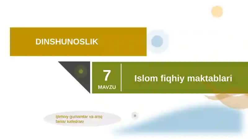 islomiy fiqhiy maktablar 1