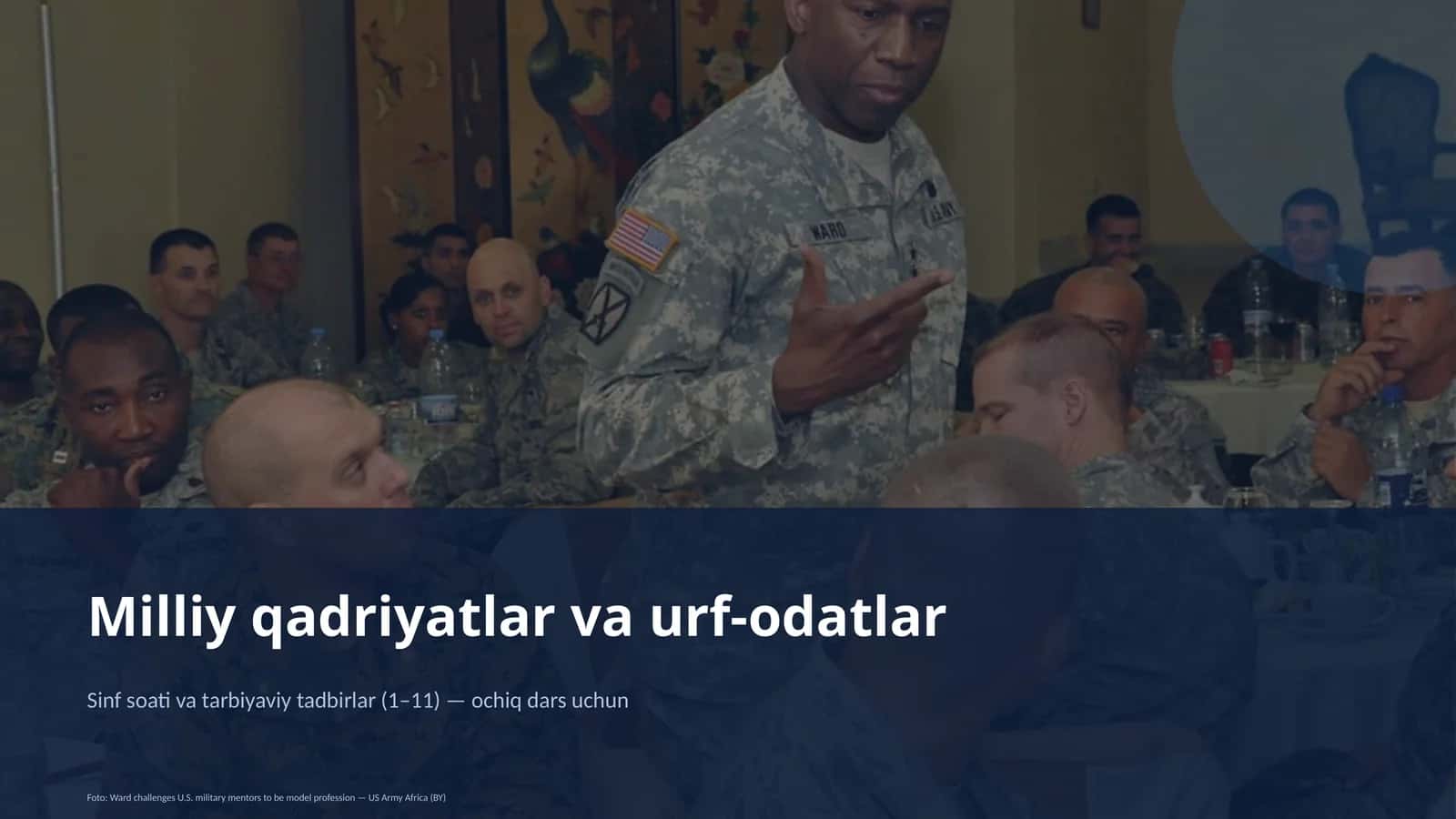 Sinf soati va tarbiyaviy tadbirlar (1–11) 1