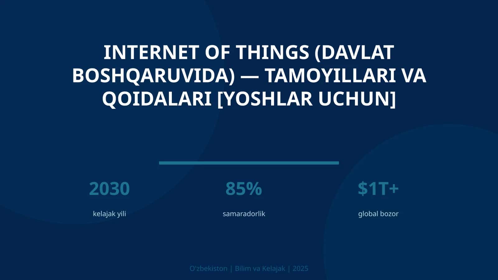 Internet of Things (davlat boshqaruvida) — tamoyillari va qoidalari [yoshlar uchun] 1