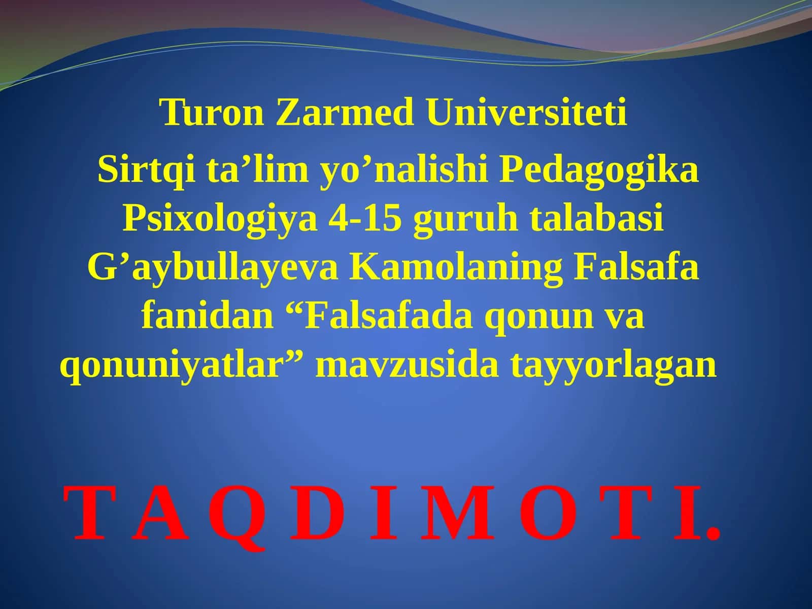 Falsafada qonun va qonuniyatlar 1