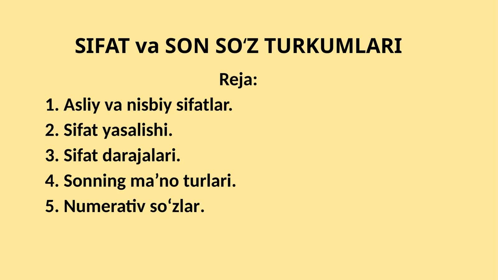 SIFATva SONSO‘ZTURKUMLARI 1