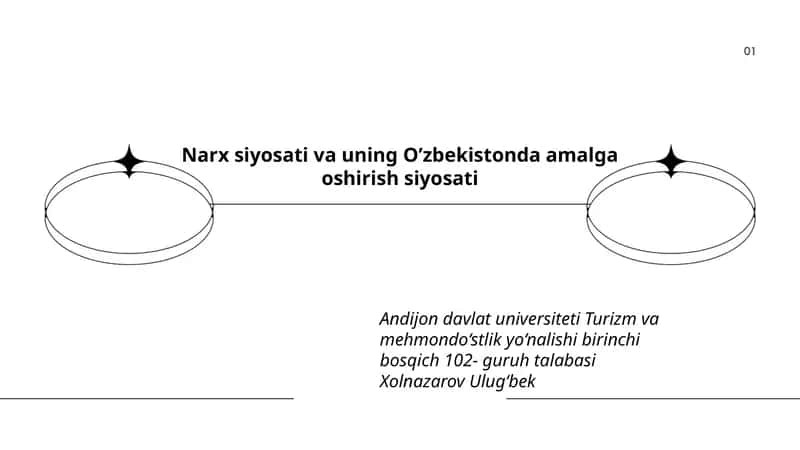 Narx siyosati va uning Oʼzbekistonda amalga oshirish siyosati 1