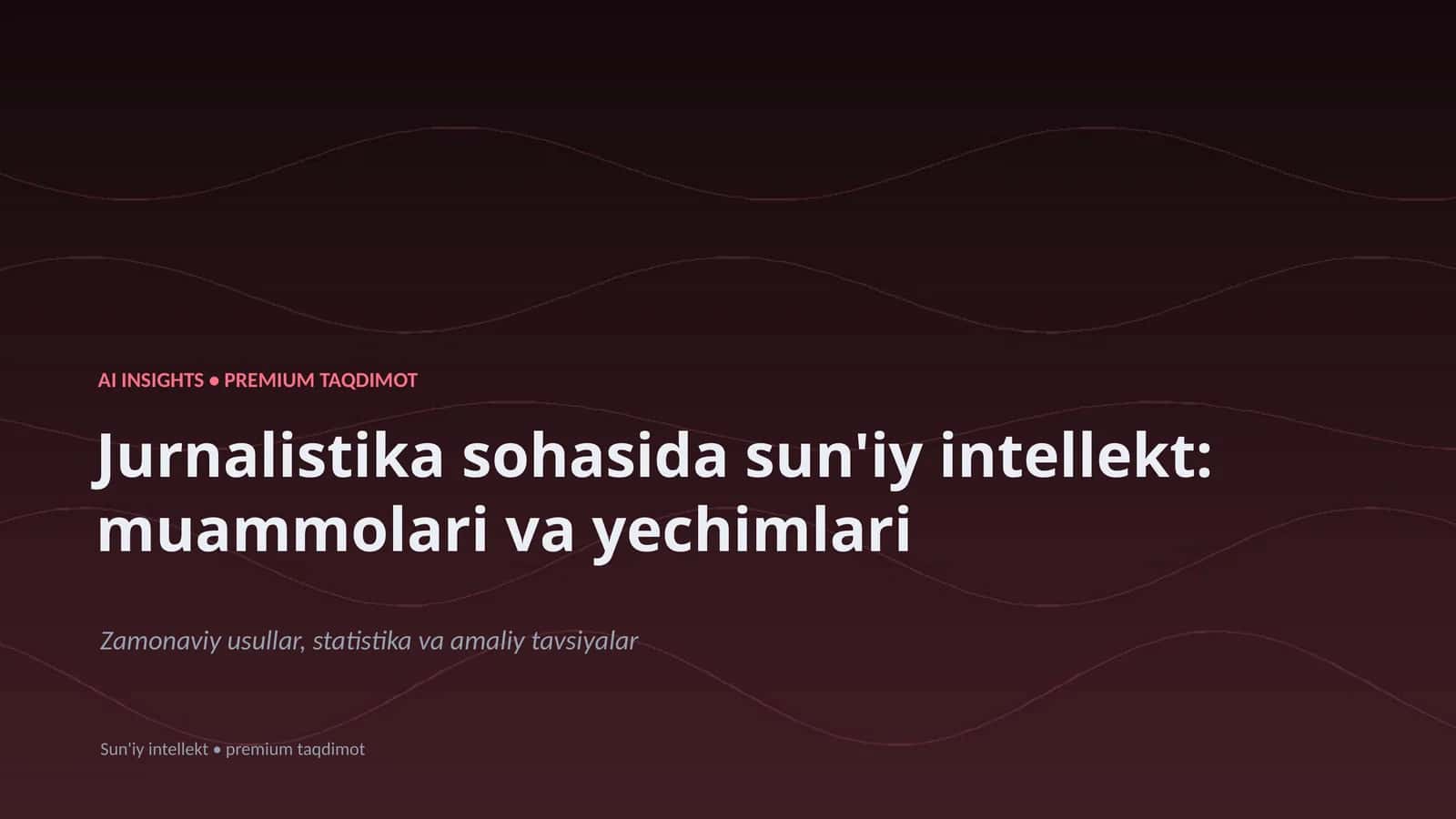 Sun'iy intellekt: muammolari va yechimlari 1