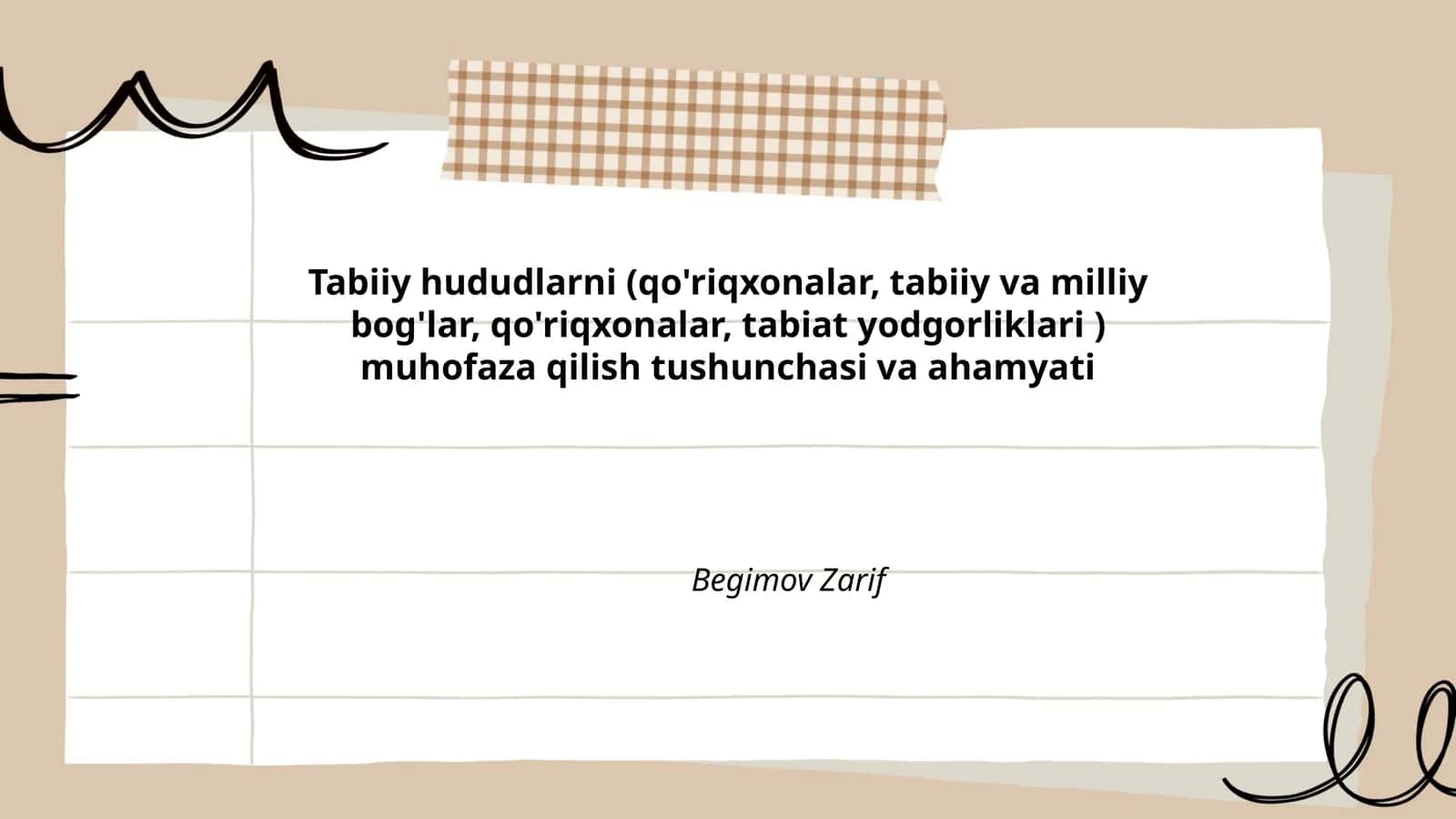 Tabiiy hududlarni muhofaza qilishning tarixi 1