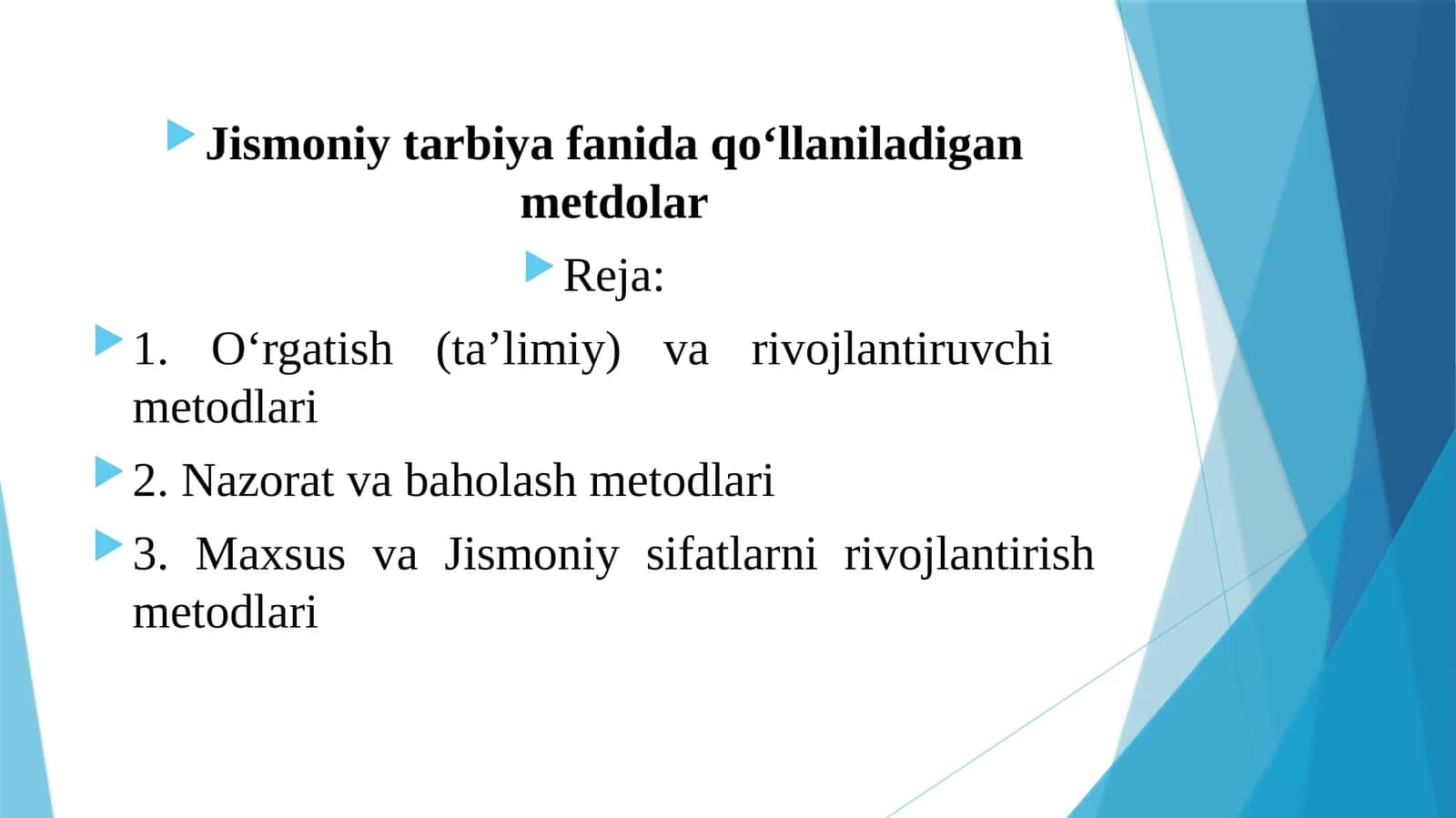 Jismoniytarbiya fanida qo‘llaniladigan metodlar 1