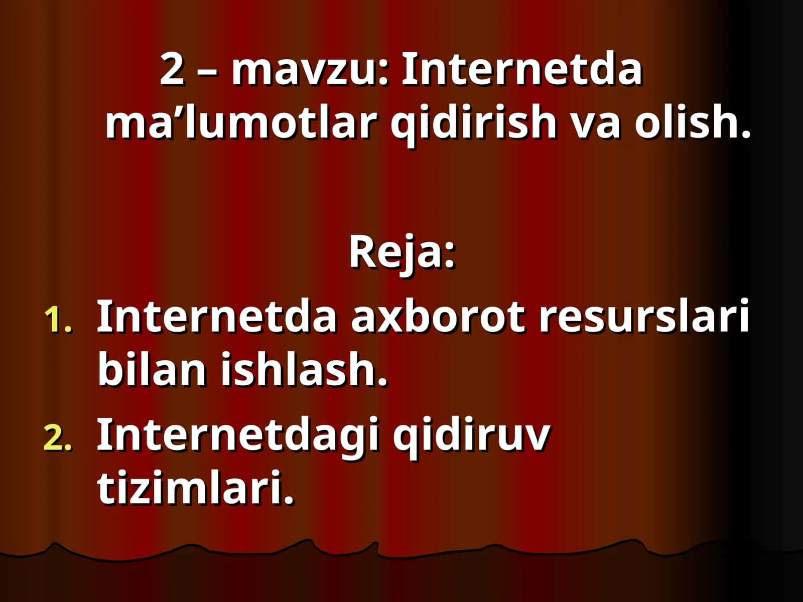 Internetda ma’lumotlar qidirish va olish 1