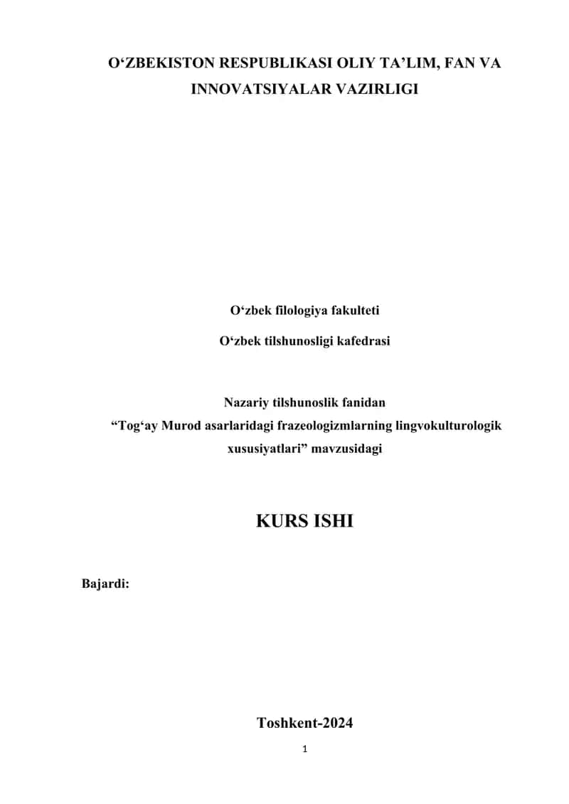 Tog‘ay Murod asarlaridagi frazeologizmlarning lingvokulturologik xususiyatlari 1