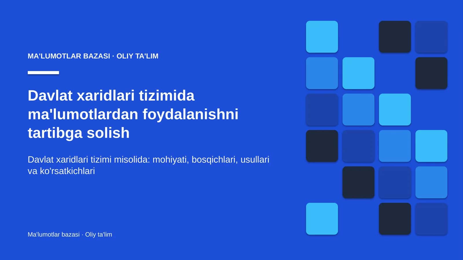 davlat xaridlari tizimida ma'lumotlardan foydalanishni tartibga solish 9865 1